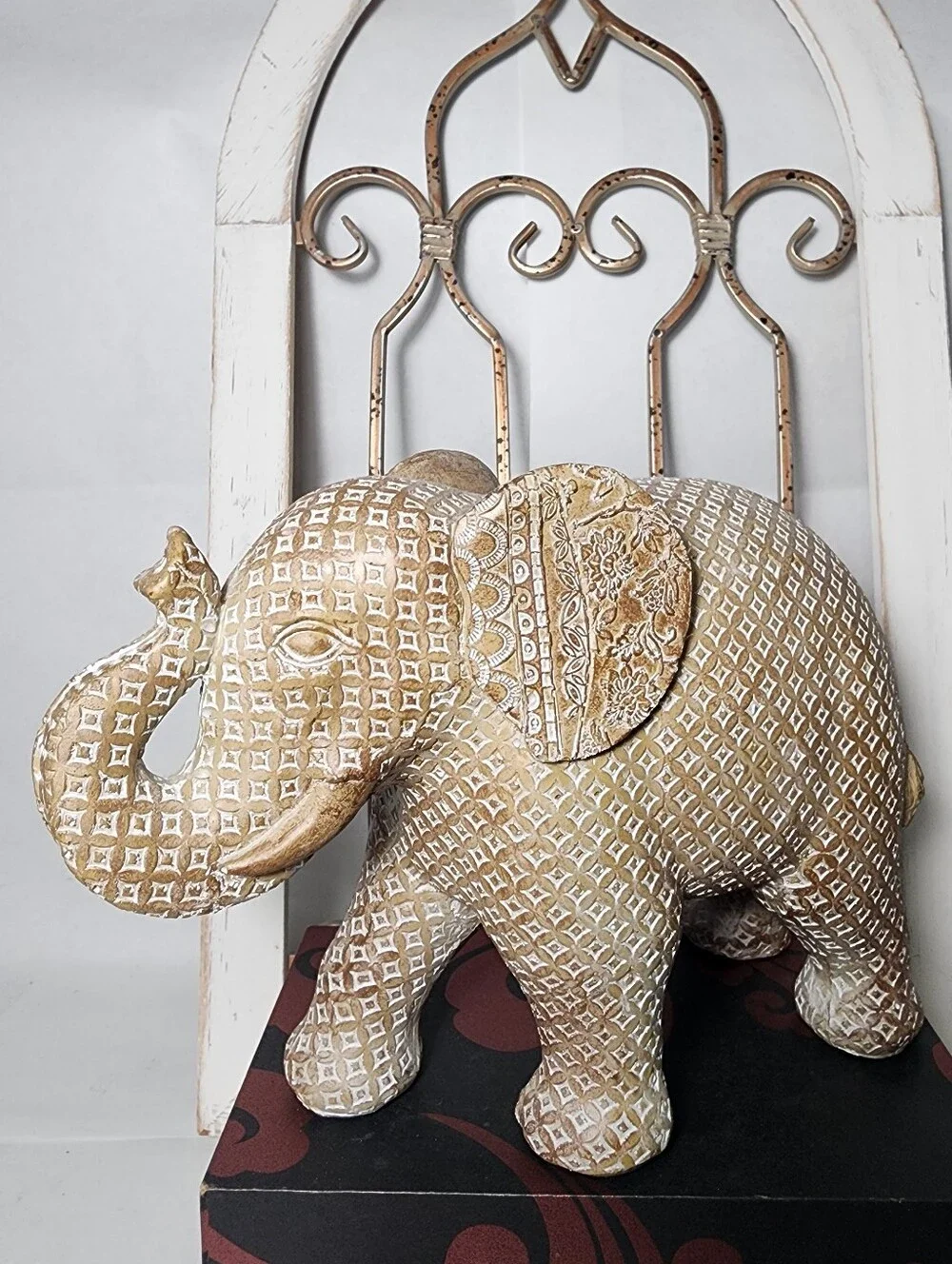 Decorative Elephant Figurine Set - Multi-Tone/Neutral